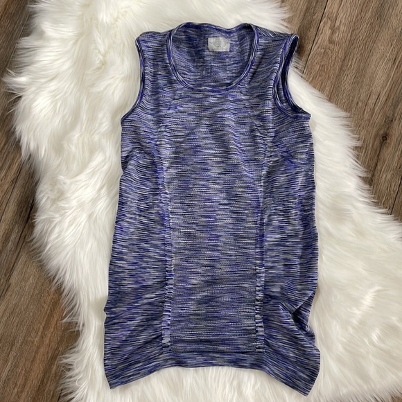 Athleta Fastest Track Space Dye Blue Purple Muscle Tank Size Small - Picture 2 of 8